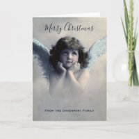 Vintage Engel Retro Frohe Weihnachten