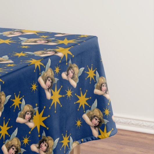 Vintage Engel & Sterne Tischdecke (Beispiel)