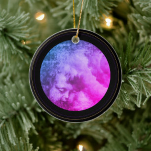 Vintage Engel & Stormy Heaven / Weihnachten Keramik Ornament