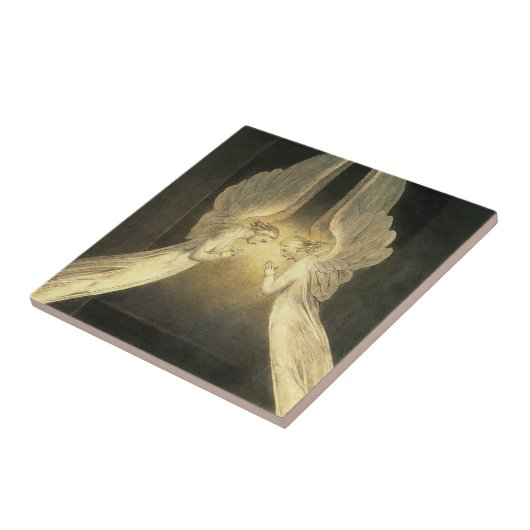 Vintage Engel über Jesus Christus Fliese (Seite)