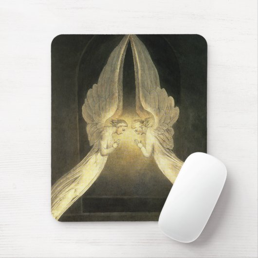 Vintage Engel über Jesus Christus Mousepad (Mit Mouse)