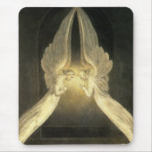 Vintage Engel über Jesus Christus Mousepad (Vorne)