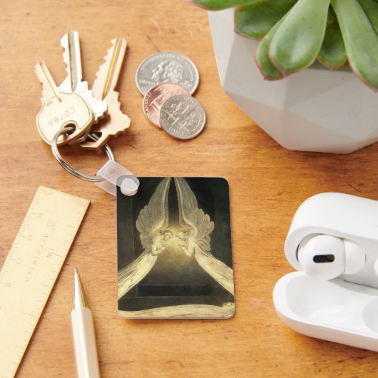 Vintage Engel über Jesus Christus Schlüsselanhänger (Schreibtisch)