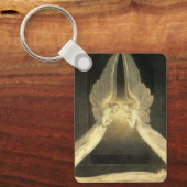 Vintage Engel über Jesus Christus Schlüsselanhänger (Vorderseite)