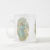 Vintage Engel- und Cross-Tasse Mattglastasse (Links)