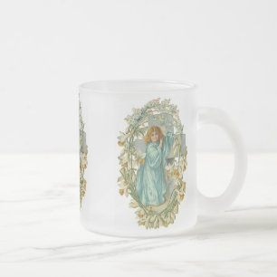 Vintage Engel- und Cross-Tasse Mattglastasse
