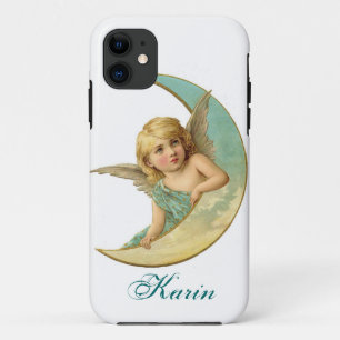 Vintage Engel und Mond iPhone Case Fügen Sie Ihren