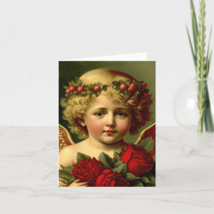 Vintage-Engel-Valentinstagskarte Feiertagskarte