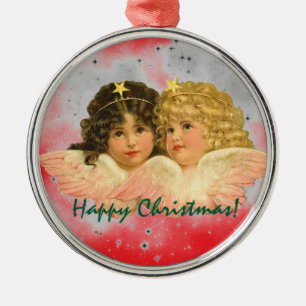 VINTAGE-ENGEL-WEIHNACHTSDEKORATIONEN ORNAMENT AUS METALL