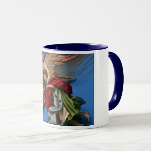 Vintage Engel Weihnachtskaffee Tasse (VorderseiteRechts)