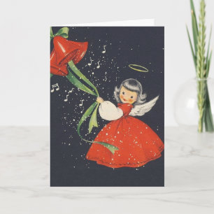 Vintage Engel Weihnachtskarte Feiertagskarte