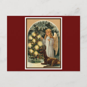 Vintage Engelsfeste Postkarte