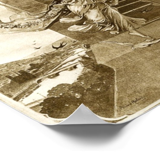 Vintage Engelsschildkröte Poster (Ecke)