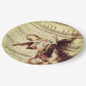 Vintage Engelsschmuck Pappteller (Schrägansicht)