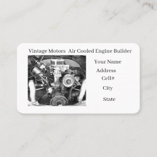 Vintage Engine Builder Business Card Visitenkarte