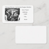 Vintage Engine Builder Business Card Visitenkarte (Vorne/Hinten)
