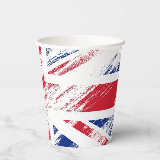 Vintage England-Flagge Pappbecher (Rückseite)