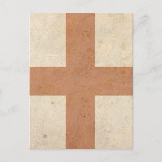 Vintage England-Flagge Postkarte (Vorderseite)