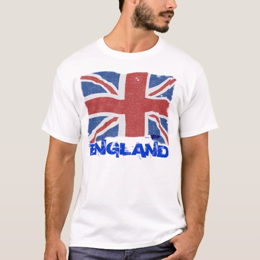 Vintage England-Flagge T-Shirt (Vorderseite)