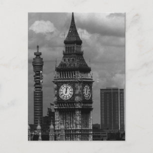 Vintage England London Postamt Turm Big Ben Postkarte