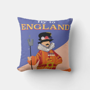 Vintage-England-London-Reiseposter. Kissen