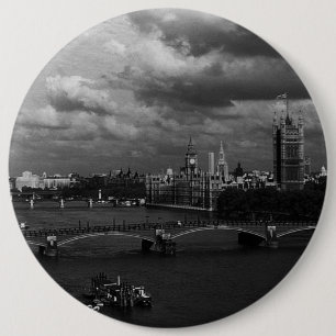 Vintage England London Themse 1970 Button