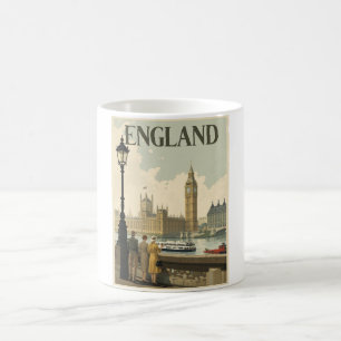 Vintage-England-Reiseplakat - Retro-London Kaffeetasse