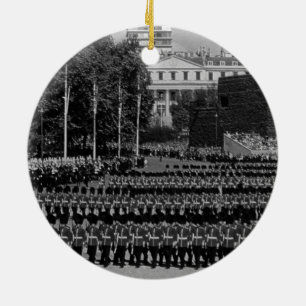 Vintage Engländer-Garden marschieren langsam 1970 Keramikornament