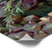 Vintage Englisch Rose Blumendruck Shabby Chic alt Poster (Ecke)