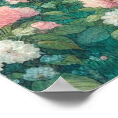 Vintage Englisch Viktorianische Lady im Park Poster (Ecke)