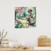 Vintage Englisch Viktorianische Lady im Park Poster (Küche)