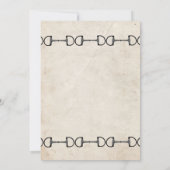 Vintage Englische Bit Reitausflüge Einladung (Rückseite)