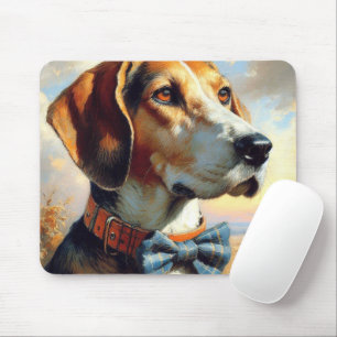 Vintage englische Foxhound-Malerei Mousepad