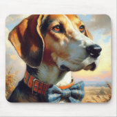 Vintage englische Foxhound-Malerei Mousepad (Vorne)