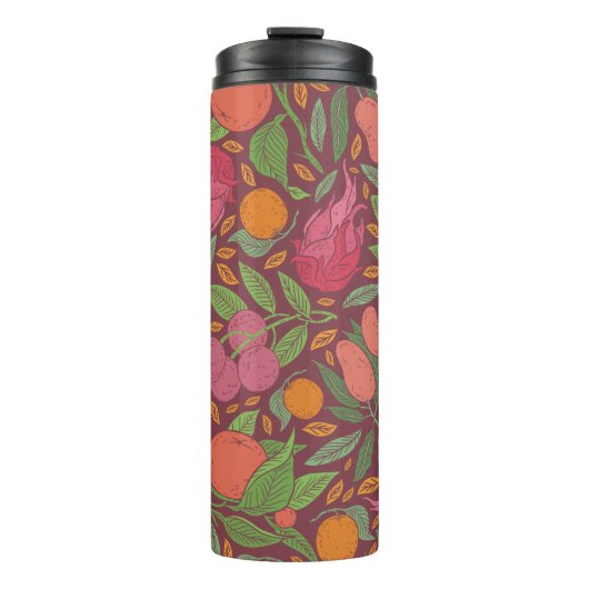 Vintage Englische Gartenmuster Thermosbecher (Vorderseite)