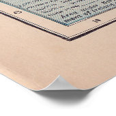 Vintage englische Landkarte Poster (Ecke)