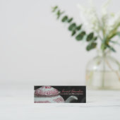 Vintage englische mini visitenkarte (Stehend Vorderseite)