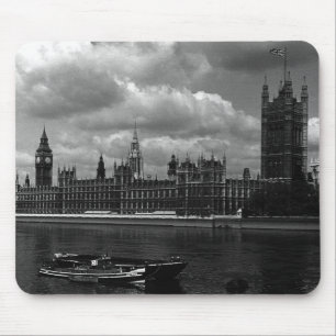 Vintage englische Parlamentsgebäude Mousepad