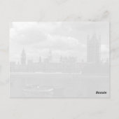 Vintage englische Parlamentsgebäude Postkarte (Rückseite)