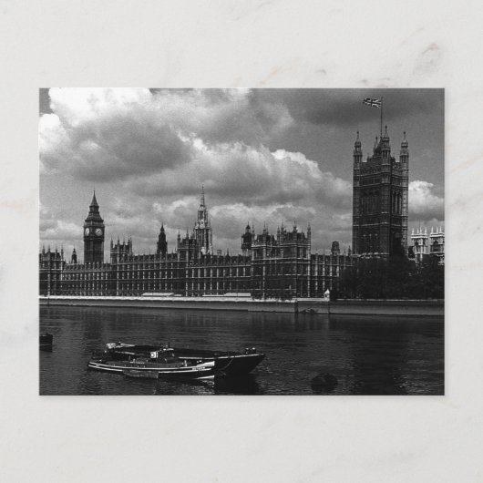 Vintage englische Parlamentsgebäude Postkarte (Vorderseite)
