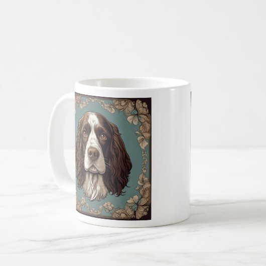 Vintage englische springer spaniel kaffeetasse (Vorderseite Links)
