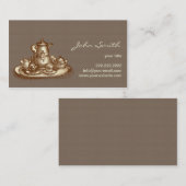 Vintage englische Tee-Set-Antiken-nennende Karte (Vorne/Hinten)