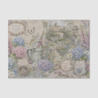 Vintage Englischer Cottage-Garten Hydrangeen Finge