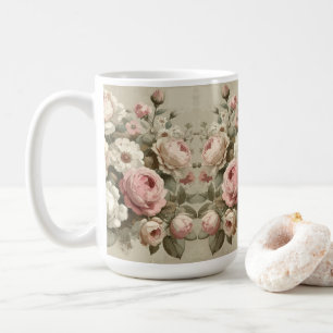 Vintage Englischer Rosengarten Cottagecore Dekor Kaffeetasse