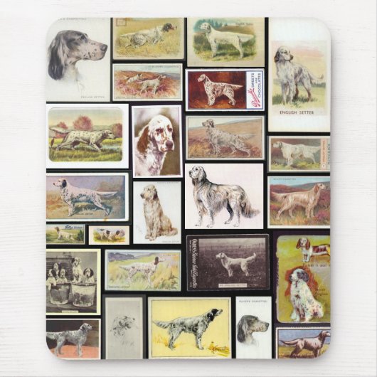 Vintage englischer Setzer-Zigarette kardiert Mousepad (Vorne)