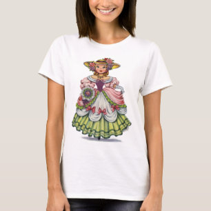 Vintage-englisches Mädchen in elisabethanischem Kl T-Shirt
