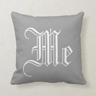 Vintage-englisches personalisiertes Monogramm Kissen