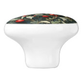 Vintage English Holly berry botanical  Keramikknauf (Seitenansicht)