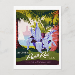 Vintage Entdecken Sie Puerto Rico USA Reise Postkarte
