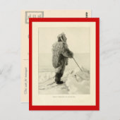 Vintage Entdecker, Roald Amundson in Polar Postkarte (Vorne/Hinten)